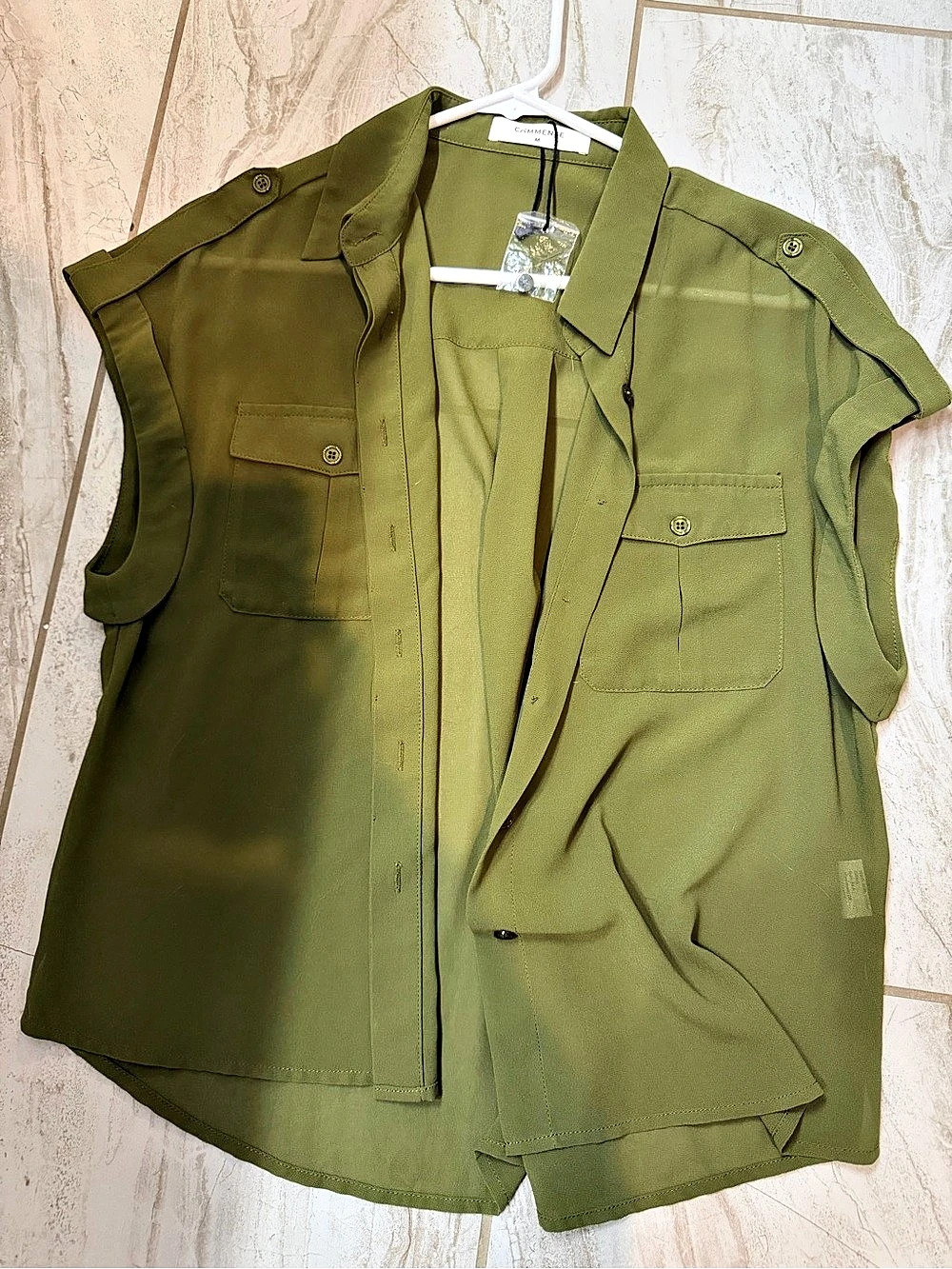 Commense Utility Vest in Green Size Medium NWOT
